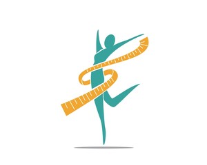 women weight loss silhouette logo designs simple for slim and clinic logo and health service