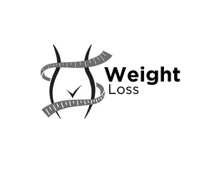 women weight loss silhouette logo designs simple for slim and clinic logo and health service