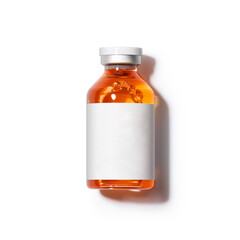 Orange ampoule on a white background