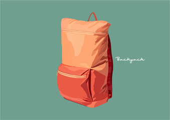 Vector Illustration of Backpack