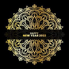Happy New Year With Luxury Mandala