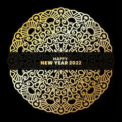 Happy New Year With Luxury Mandala