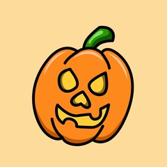 cute cartoon pumpkin for halloween stickers. stickers for Halloween celebration