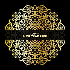 Happy New Year With Luxury Mandala