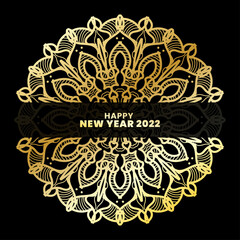 Happy New Year With Luxury Mandala