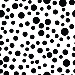 Dark Black vector seamless cover with circles. Modern abstract illustration with colorful water drops. Pattern for trendy fabric, wallpapers. - Vector