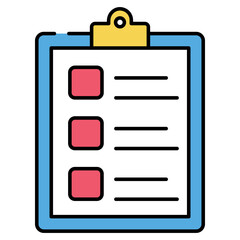 A unique design icon of checklist