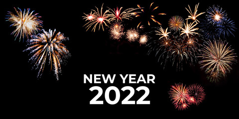 Holiday New Year 2022 greetings card © firewings