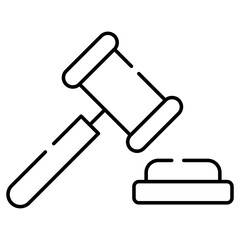 An editable design icon of auction