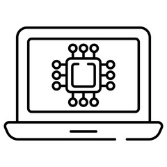 An editable design icon of microprocessor