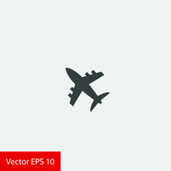 airplane icon symbol vector on white background