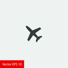 Fototapeta premium airplane icon symbol vector on white background