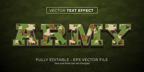 Editable Text Effect Army Style