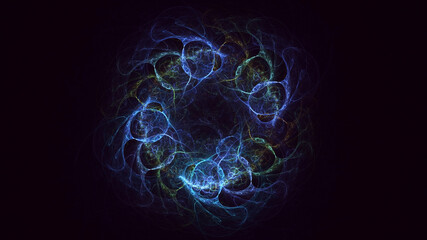 Obraz premium 3D rendering abstract round light background