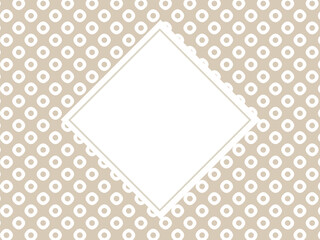 鹿の子柄の背景フレーム　和柄　白