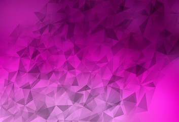 Light Pink vector gradient triangles texture.