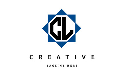 CL double square latter logo vector