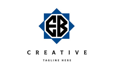 EB double square latter logo vector