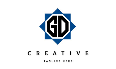 Fototapeta premium GD double square latter logo vector