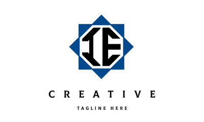 Fototapeta premium IE double square latter logo vector