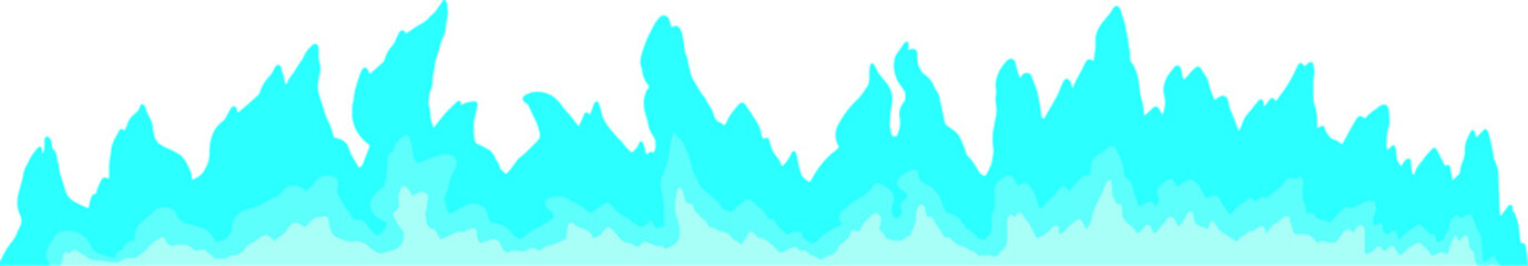 Obraz premium Illustration of a light blue flame line effect