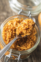 Pieces of fried onions