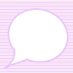 吹き出し　ピンク系ボーダー