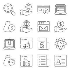 Pack of Project Management Linear Icons