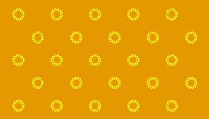 sun pattern on orange background