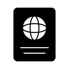 solid design icon of passport, editable vector