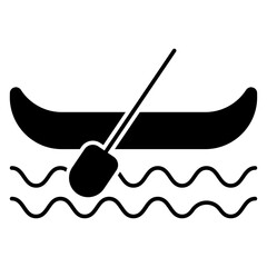 Boat with oars showing concept of rowing boat