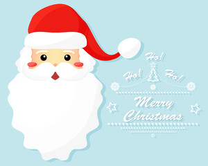 christmas card with santa claus
