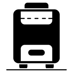 An editable design icon of trolley bag