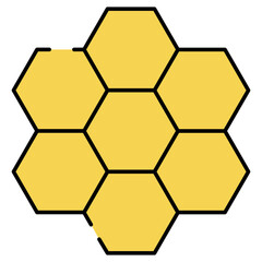 A flat design icon of honey formula 