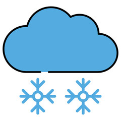 Trendy vector design of snow falling