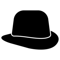 A headwear accessory icon, solid design of hat
