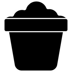 A unique design icon of mud pail