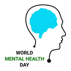 Illustration vector world mental health day