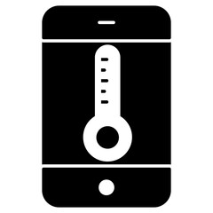 Mobile weather app icon in editable design