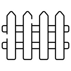 A wooden barrier, icon of fence