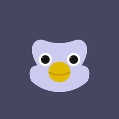 Cute penguin - color flat illustration. Cold winter symbol. Antarctic bird, animal illustration.