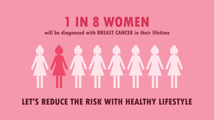 Infographic breast cancer awareness month illustration design