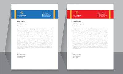 Letterhead format template, business style letterhead design template. Company letterhead template designs. Letterhead,  vector Template.