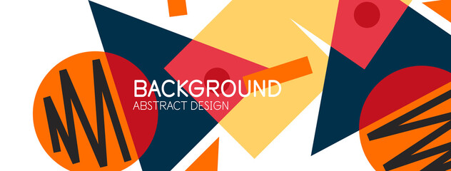 Abstract background with blocks, lines, geometric shapes. Techno or business concept for wallpaper, banner, background, landing page