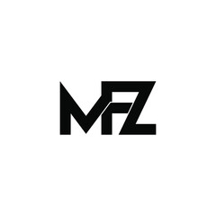 Fototapeta premium mfz initial letter monogram logo design