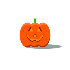 halloween pumpkin Jack O Lantern isolated on white