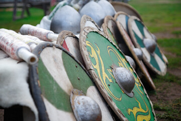 Reconstruction of middle ages - slavic wooden shields