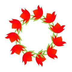 きれいな赤い花6リース