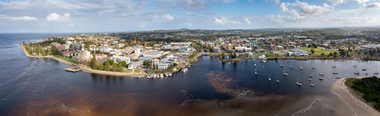 Naklejka na ściany i meble Aerial panoramic view of Port Macquarie in New South Wales, Australia