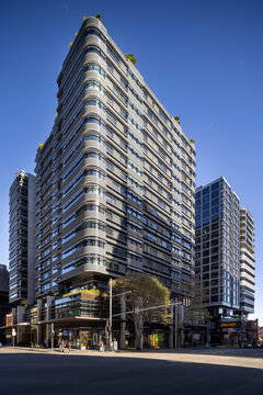 Sydney Australia May 29th 2021 : Duo Central apartment building in Chippendale Sydney Australia